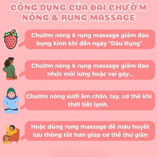 Máy Chườm Ấm Bụng, Đai Chườm Nóng, Massage Cao Cấp Giảm Đau Bụng