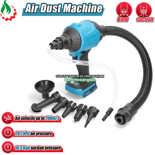 Máy thổi bụi bơm hơi kiêm hút chân không pin 18V chân pin Makita