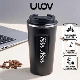 Bình nước giữ nhiệt văn phòng có nắp chống đổ inox 304 chính hãng ULOV-COCGN01