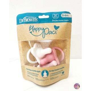 Núm ty ngậm Dr Brown’s Happy Paci cho bé 0-6 th ( Hàng Mỹ )