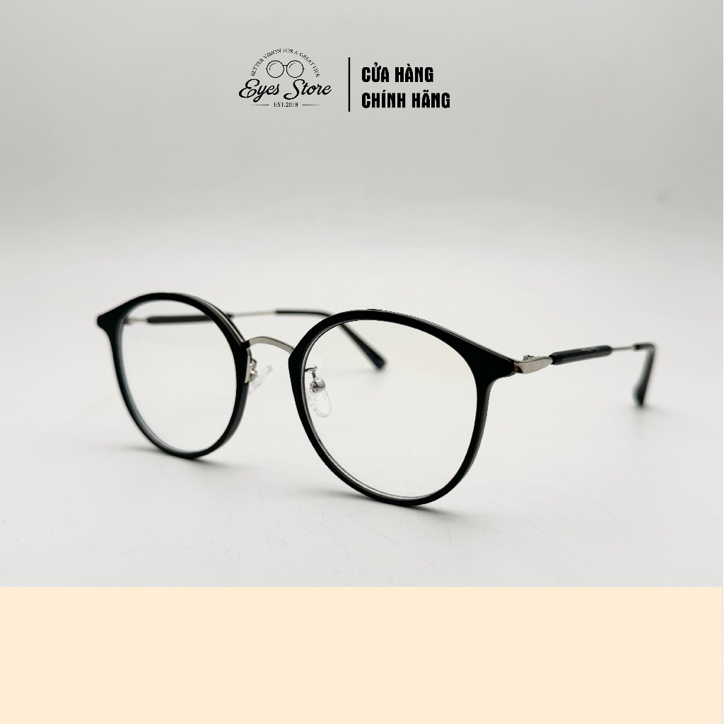 Gọng kính cận tròn nữ hợp kim EYESSTORE phụ kiện thời trang 8275