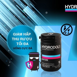  Viên giải rượu HYDRODOL BEFORE của Úc giúp giải rượu cấp tốc thải độc cho gan 