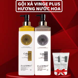  Cặp Dầu Gội Xả Collagen Vinge 1000ML | Giảm Rụng Kích Mọc Phục Hồi Tóc Hư Tổn 