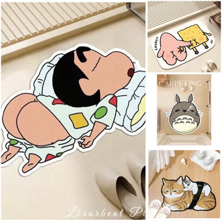 Size 40x60cm Thảm silicon hình thú siêu thấm nước chống trơn trượt