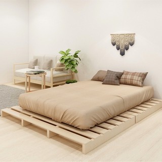Giường Ngủ Pallet Gỗ Thông Gấp Gọn cao 10cm