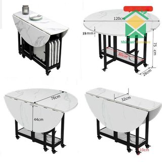 Bàn ăn tròn gấp gọn thông minh - bàn 4,6 ghế cao cấp