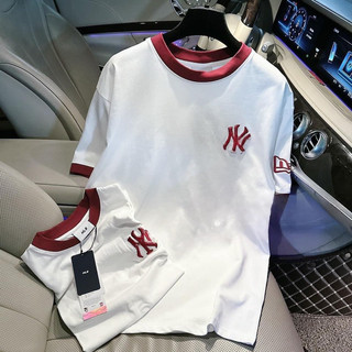 Áo thun mlb thêu chữ ny form rộng tay lỡ vải cotton cao cấp mẫu hot 2024