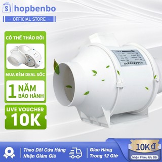 Quạt thông gió đường ống tròn áp lực xiên động lực mạnh hút mùi thông gió nhà bếp nhà vệ sinh-Hạn bảo hành 24 tháng