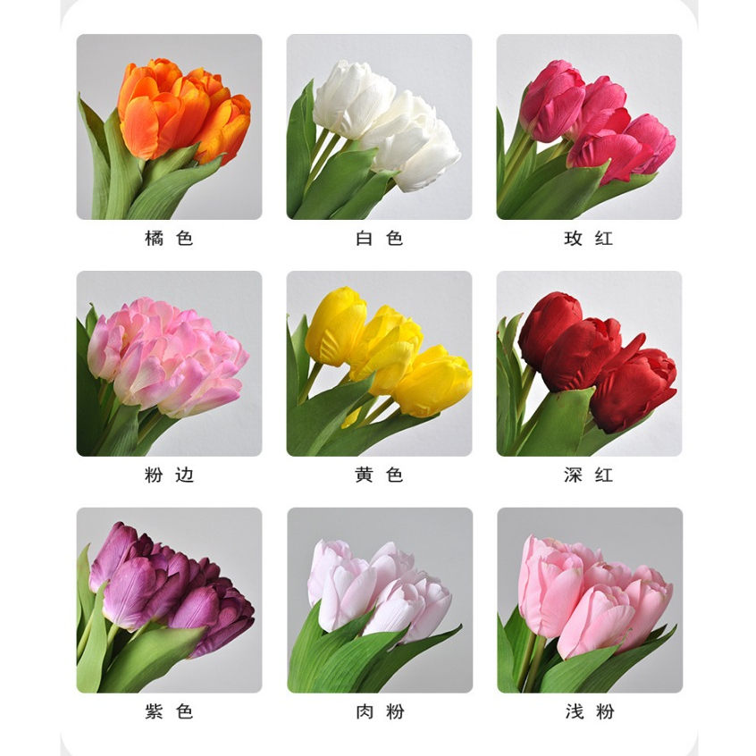 ( Combo 50 ) Hoa Tulip Lụa