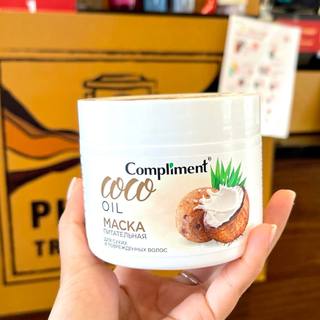 Kem ủ tóc chiếc xuất dừa giúp dưỡng ẩm và phục hồi tóc compliment coco oil macka 300g