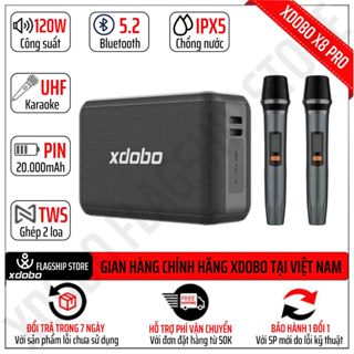 Loa Bluetooth Xdobo X8 Pro công suất 120W Siêu Trầm Karaoke Trợ giàng Chống nước IPX5 Bản nâng cấp của Xdobo X9 X8 Max