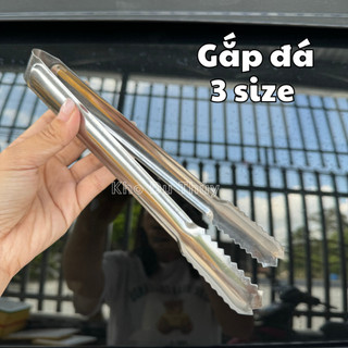 Cặp gắp đá, dụng cụ gắp thức ăn, chất liệu inox bền bỉ, 3 size lựa chọn 25 - 30 - 40  của kho Du Thủy - KẸP GẮP ĐÁ THÁI