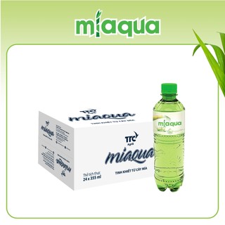 Thùng 24 chai Nước MiaQua-Nước Tinh Khiết Tinh Lọc Từ Cây Mía/355ml/Chai