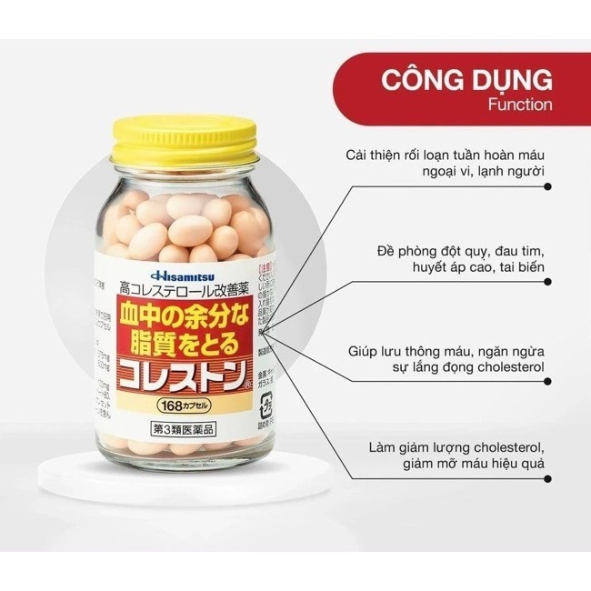 Viên Uống Hỗ Trợ Giảm Mỡ Máu Hisamitsu Nhật Bản