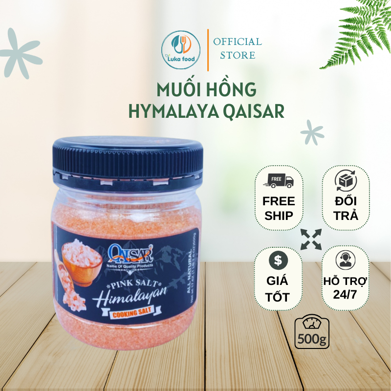 Muối hồng Himalaya Qaisar 500g (Himalaya Pink Salt)