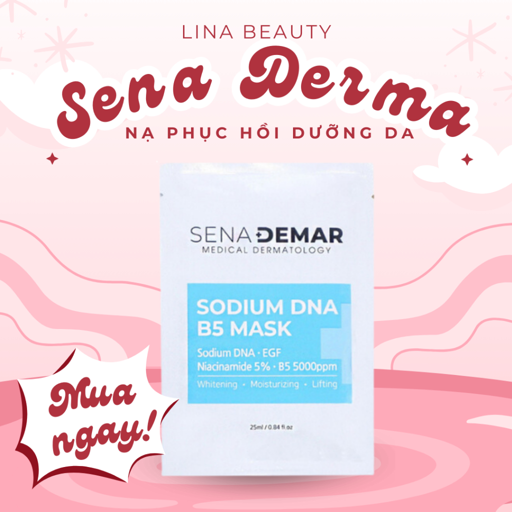 Mặt Nạ dưỡng trắng cấp ẩm phục hồi SENA DEMAR Sodium DNA B5 Mask 25ML