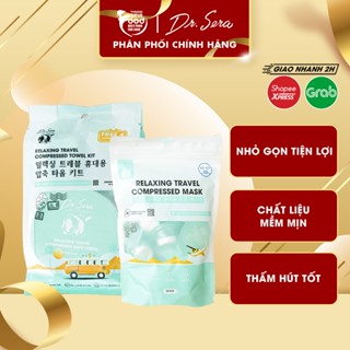 Set Khăn Nén, Set Mặt Nạ Nén Mềm Mịn Dr.Sera Relaxing Travel Compressed