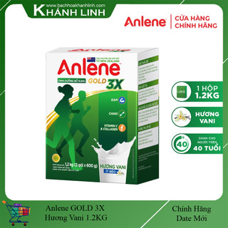 [FONTERRA] Sữa Bột Anlene Gold 3X Hộp Giấy 1.2kg Hương Vani ( Trên 40 Tuổi )(chính hãng date mới)