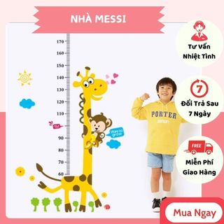 Thước đo chiều cao cho bé dán tường tranh 3d trang trí phòng nhà cửa