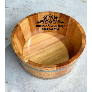 Chậu rửa mặt gỗ pơmu, chậu gỗ rửa mặt, chậu gỗ lavabo