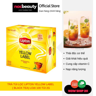 Trà Túi Lọc Lipton Yellow Label loại 100 túi 2g nhãn vàng - nac beauty