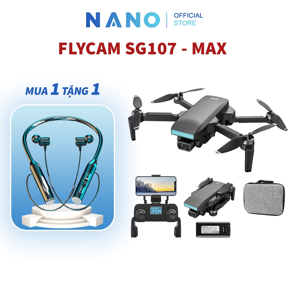 Flycam Giá Rẻ SG107 Max  Định Vị GPS Thời Lượng Pin Dài Động Cơ Không Chổi Than