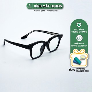 Gọng kính cận LUMOS nam nữ vuông hottrend 2022 mắt kính thời trang Hàn Quốc cao cấp 9104