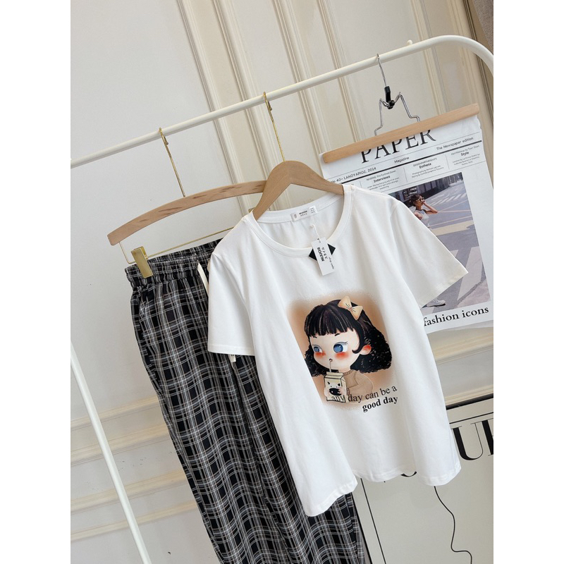 Bộ đồ MJ cô gái quần kẻ so cute