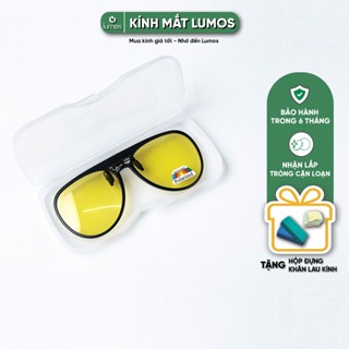  Tròng kính râm cận Lumos di động dạng kẹp dáng tròn chống tia UV chống loá tiện lợi nhiều màu PK11 