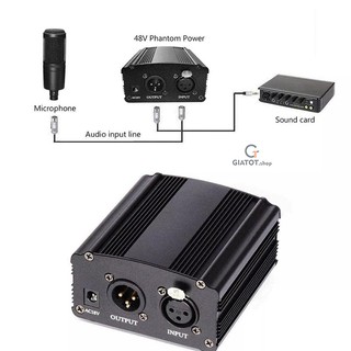 Nguồn Phantom chuyển đổi 48V chuyên dụng cho micro thu âm