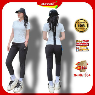 Áo thun polo thể thao Golf RIVIO tay ngắn, cổ bẻ nhiều màu chất liệu mỏng nhẹ thời trang năng động cho nữ