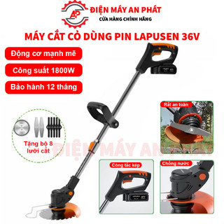 Máy cắt cỏ cầm tay mini dùng pin LAPUSEN 36V công suất 1800W mạnh mẽ cắt cỏ tỉa cành tiện lợi bảo hành 12 tháng