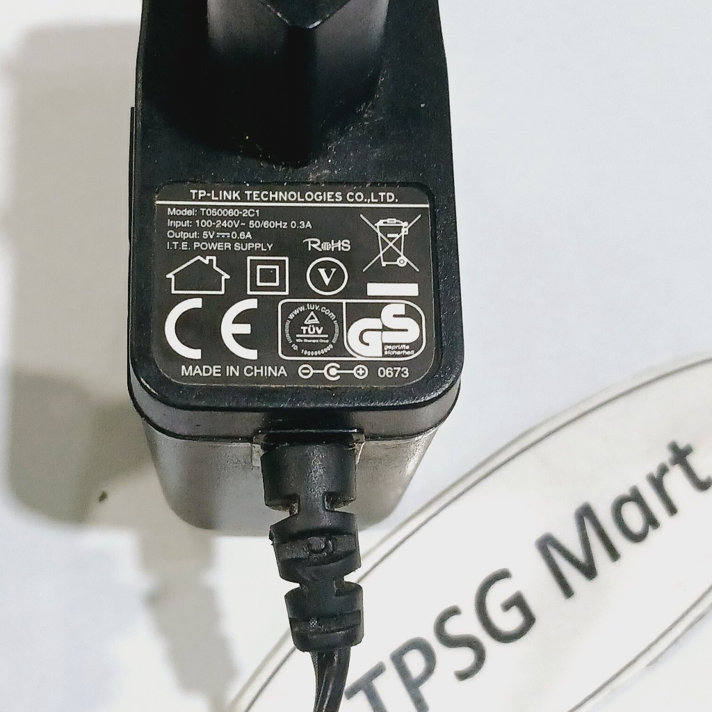 Adapter DC TP Link: 5V - 0.6A / Đầu  cắm 3.5mm X 1.35mm (Zin tháo máy)
