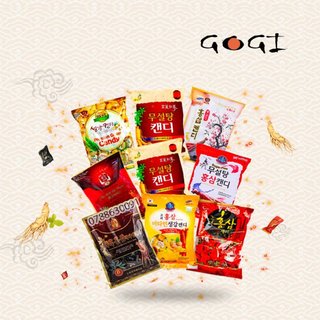 Kẹo Hồng Sâm 6 năm tuổi Hàn Quốc các loại