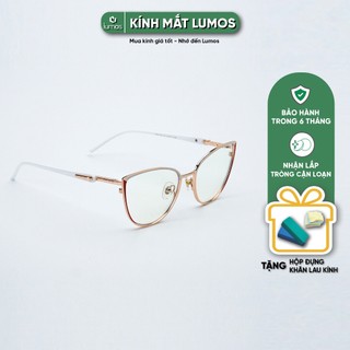 Gọng kính cận Lumos đẹp mắt mèo nữ dày dặn chắc chắn cao cấp màu sắc thời trang chống tia UV 87168