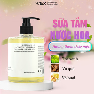 Sữa tắm trắng da WEX hương hoa thiên nhiên, sữa tắm trắng da thơm lâu dưỡng ẩm mềm mịn da toàn thân