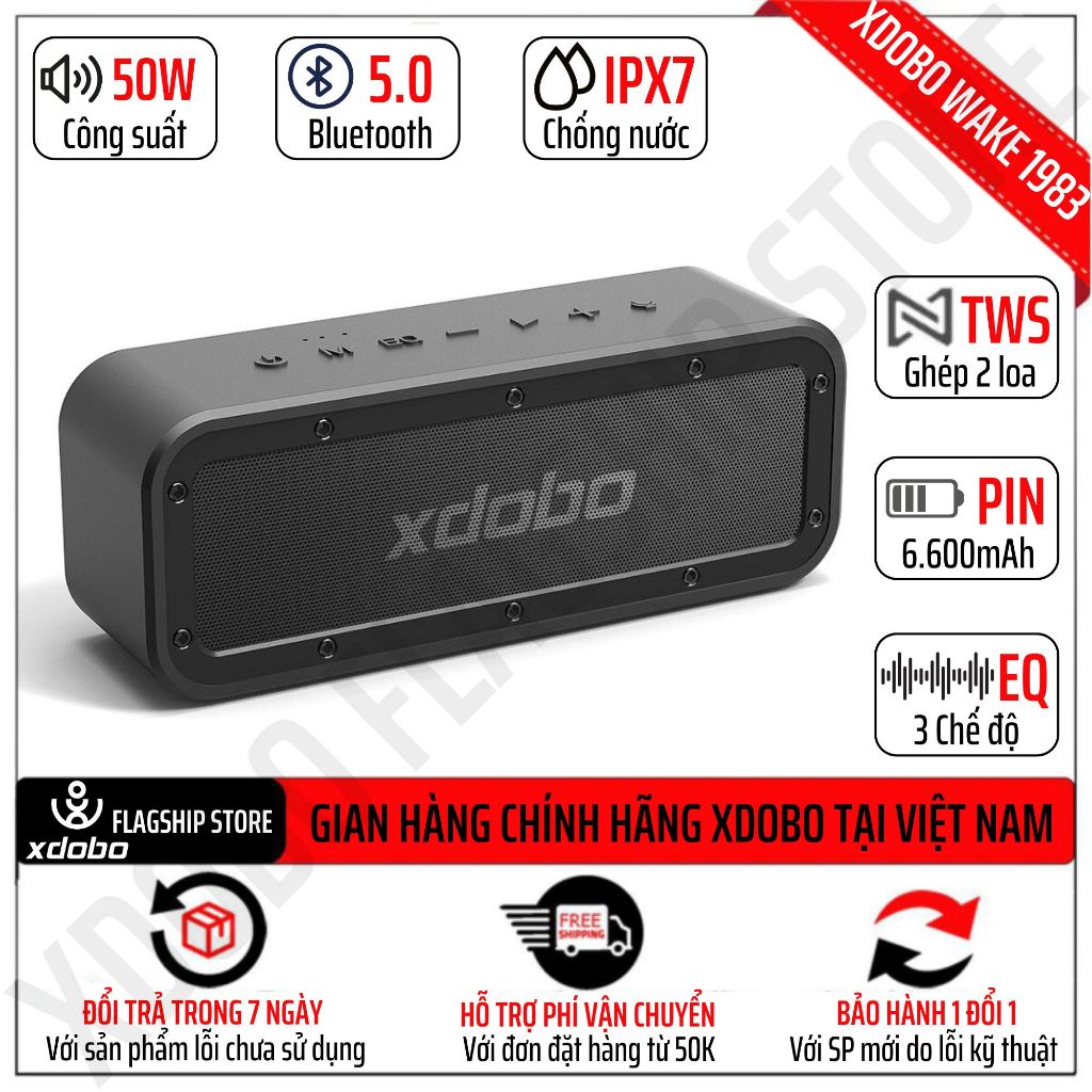 Loa Bluetooth Xdobo Wake 1983 PKCB93 Công suất 50W Siêu Trầm như Tronsmart Force Plus Bản nâng cấp X