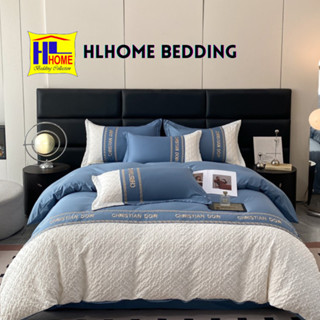 Bộ chăn ga cotton lụa dệt nổi set vỏ ga, vỏ chăn có khóa lồng thêm ruột  kèm 2 vỏ gối  thoáng mát, mềm mịn HL1