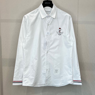 Áo Sơ Mi Nam T.H.O.M Bờ Rao Vải Thô Thêu Mỏ Neo Vạch Tay Siêu Đẹp - Sơ Mi Thôm Nam Nữ Cao Cấp