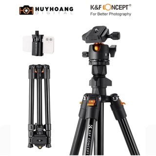 Chân máy ảnh Tripod K&F CONCEPT K234A0+BH-28L - đi du lịch, làm vlog