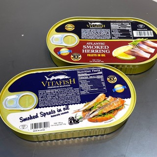 Cá Trích Hun Khói Ngâm Dầu Vitafish Naturally Smoked Sprats In Oil 190g