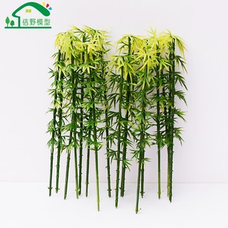 Mô hình cây tre, mô hình cây trang trí terrarium, nhà búp bê, cây sen đá, bể cá