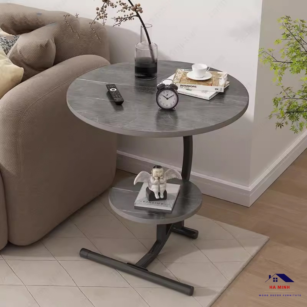 Bàn trà cafe mini decor, bàn trà bàn cà phê mini, bàn 2 tâng decor phòng ngủ phòng khách  - HM268 | BigBuy360 - bigbuy360.vn