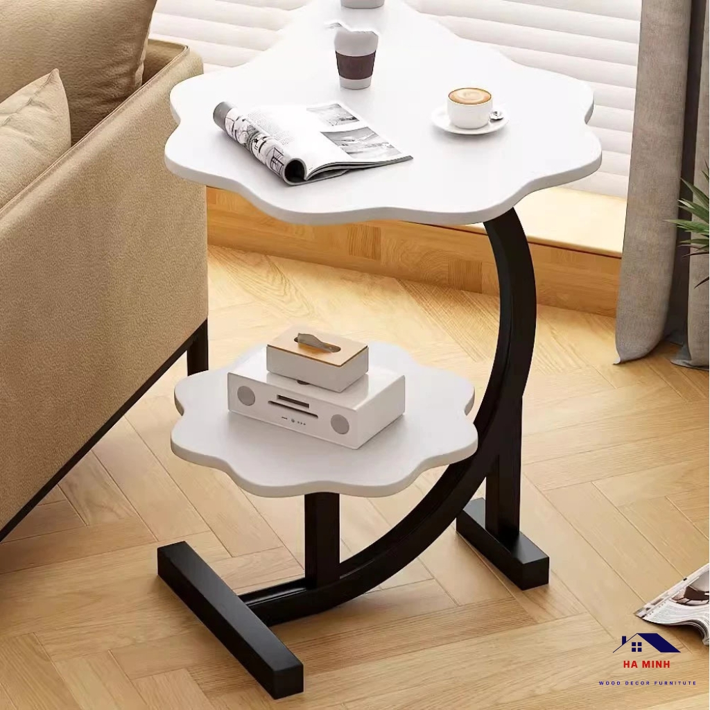 Bàn trà cafe mini decor, bàn trà bàn cà phê mini, bàn 2 tâng decor phòng ngủ phòng khách  - HM268 | BigBuy360 - bigbuy360.vn