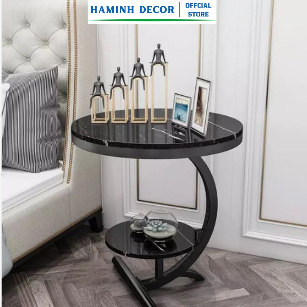 Bàn trà cafe mini decor, bàn trà bàn cà phê mini, bàn 2 tâng decor phòng ngủ phòng khách  - HM268 | BigBuy360 - bigbuy360.vn