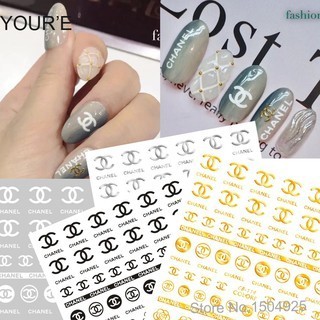 Sticker trang trí móng, nail sticker 3D thương hiệu