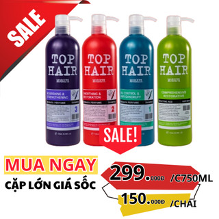 Dầu Gội hoặc xả Tophair Mobafa phục hồi siêu mượt 750ml top hair