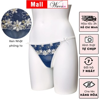 Quần lót lưới t-back nhét mông wannabe qll01phối ren hoa phía sau gợi cảm, quyến rũ