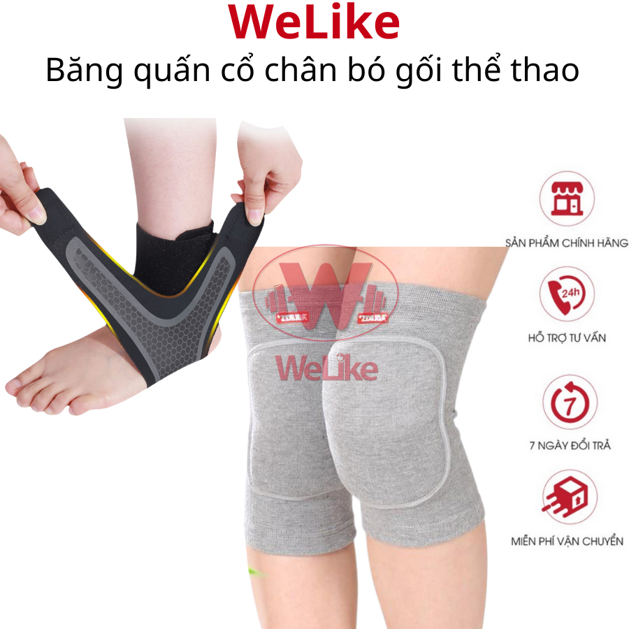 Băng quấn cổ chân thể thao Welike Cuốn cổ chân bó gối băng đầu bảo vệ cơ thể đá bóng chạy bộ leo núi đạp xe bóng chuyền