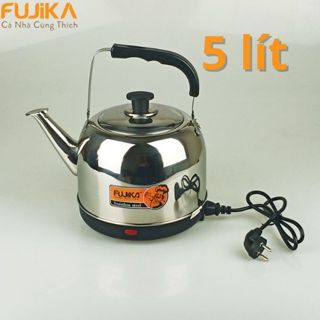Ấm siêu tốc 5 lít Fujika 1500W, ấm điện đun nước tự ngắt FJ-SD50 thân inox - Bảo hành 12 tháng